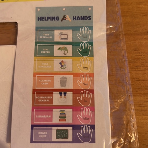 NWT unopened 2 sets nameplates, 2 sets classroom jobs, chalkboard sign - Picture 6 of 8